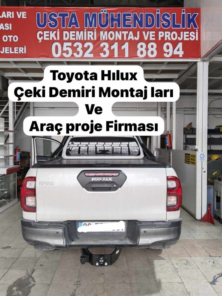 toyota hılux pıck up kamyonet çeki demiri takma montajı ve araç proje firması ankara usta mühendislik05323118894