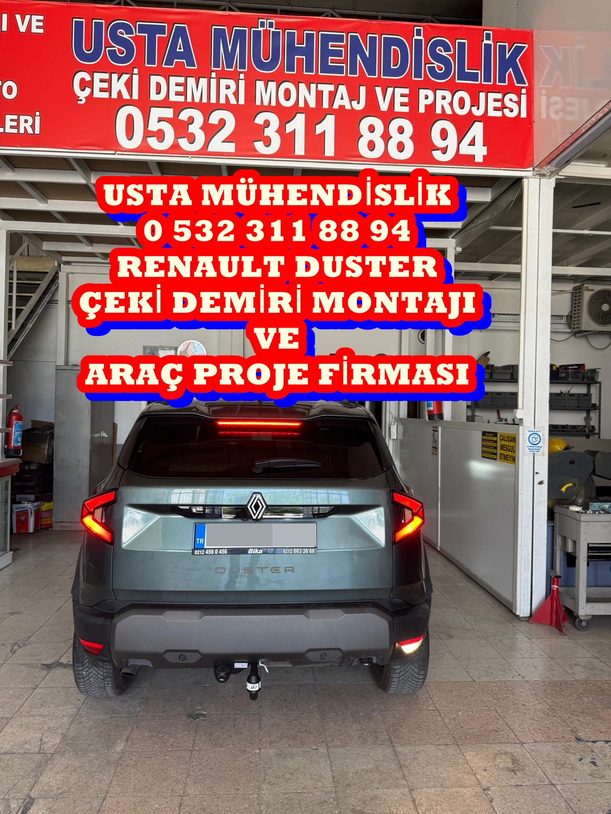 RENAULT DUSTER Çeki Demiri Takma Montajı ve ARÇ PROJE FİRMISI Usta mühendislik OSTİM DE 05323118894