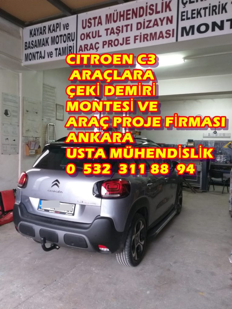 CITROEN C 3 ÇEKİ DEMİRİ TAKMA MONTESİ VE ARAÇ PROJESİ USTA MÜHENDİSLİK/ DA 05323118894